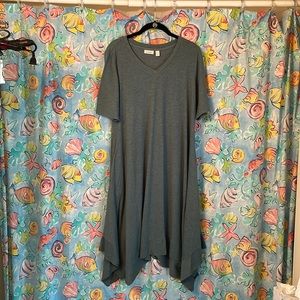 LOGO by Lori Goldstein V-neck T-Shirt Dress